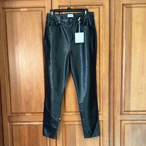 Pistola Black Skinny Women's 5 Pocket Leather Pants NEW